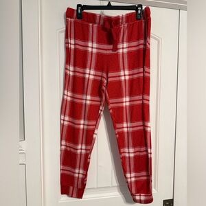 Red and White Plaid Pajama Pants Intimates Sleepwear - Large